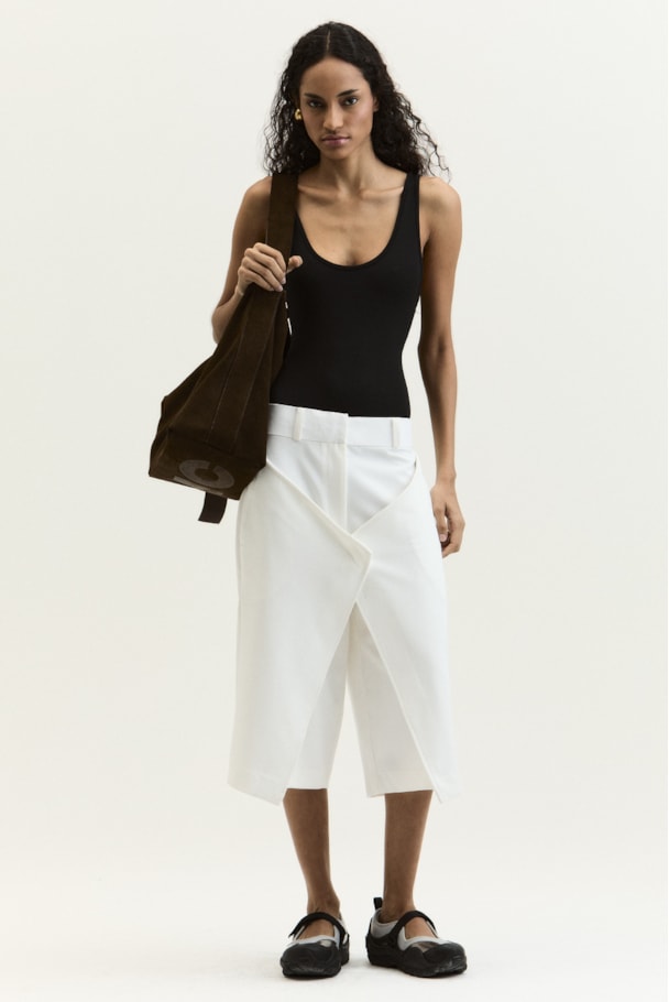 BERMUDA SAIA LÍNEA - OFF WHITE