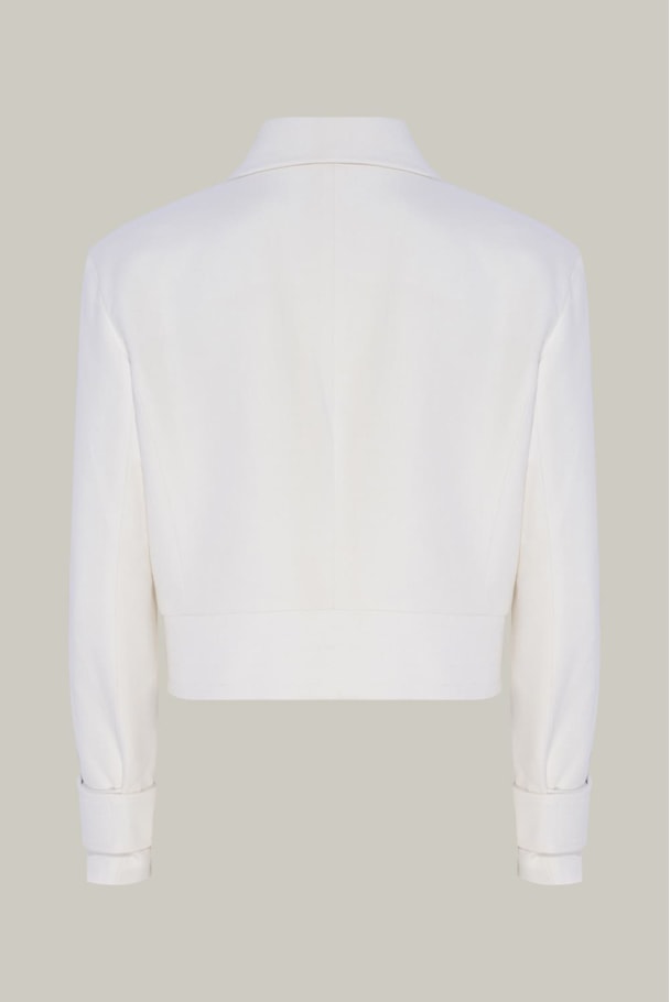 BLAZER CURTO VELCRO PESPONTO - OFF WHITE