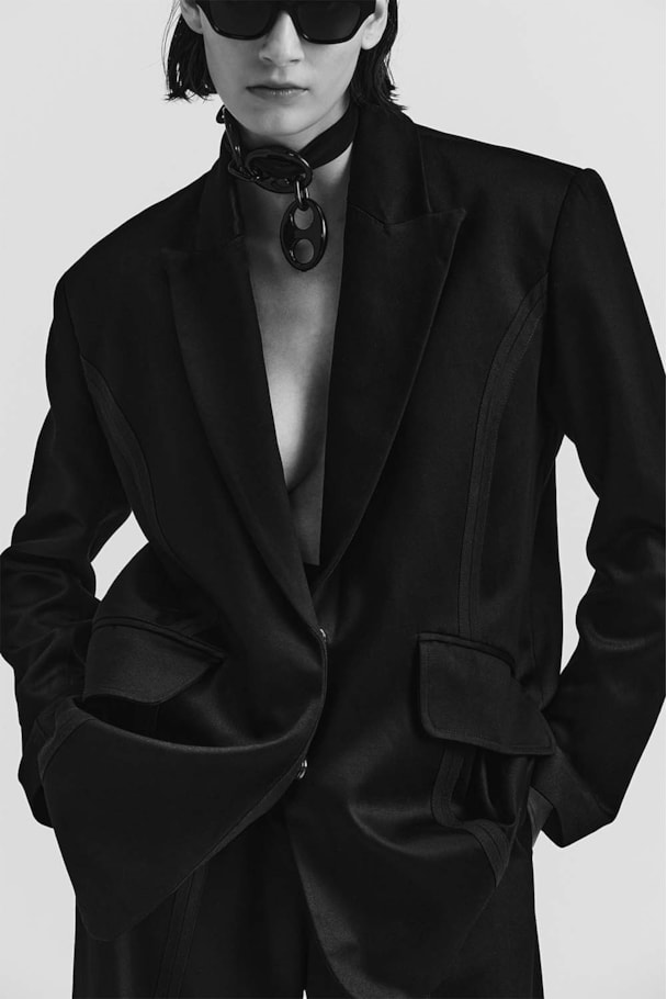 BLAZER NERVURAS - PRETO