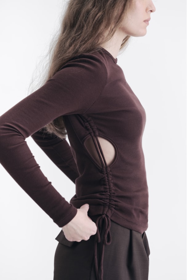 BLUSA AGAPANTO MANGA LONGA - MARROM