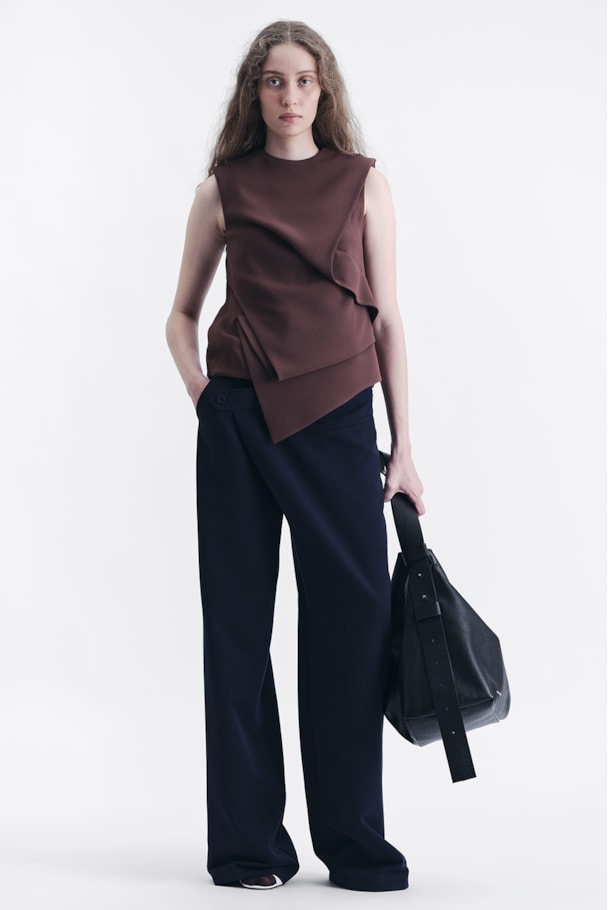 BLUSA DRAP NOOK - MARROM