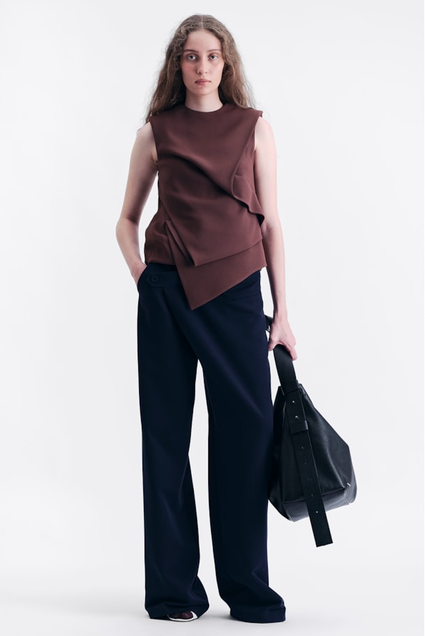 BLUSA DRAP NOOK - MARROM