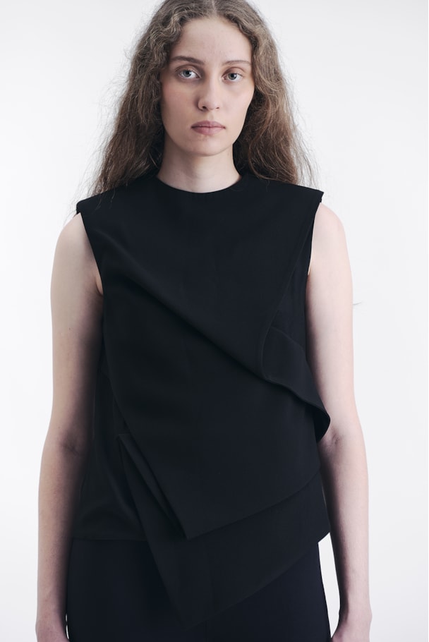 BLUSA DRAP NOOK - PRETO