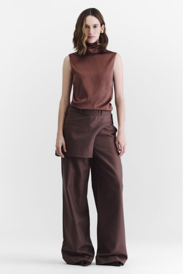 BLUSA GOLA SOIE - MARROM