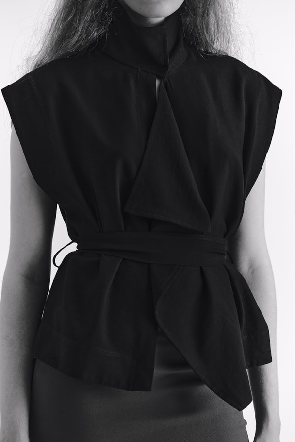 BLUSA GOLA TWILL - PRETO