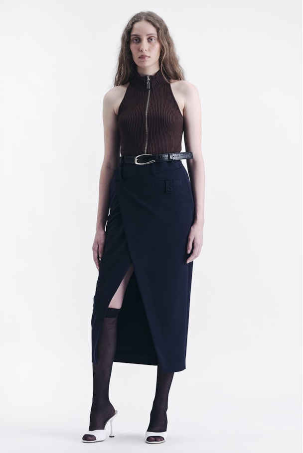 BLUSA TRICOT NADADOR - MARROM