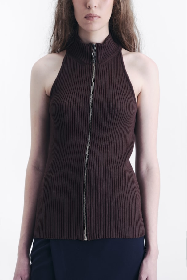 BLUSA TRICOT NADADOR - MARROM