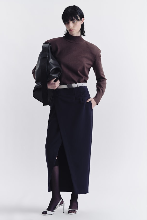 BLUSA TRICOT OMBREIRAS - MARROM