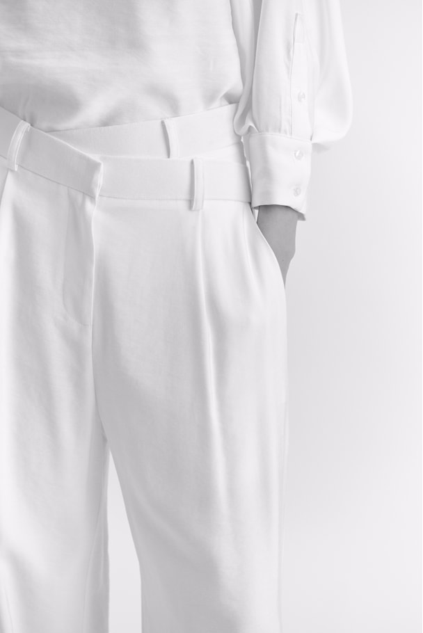 CALÇA DUPLO CÓS TWILL - OFF WHITE