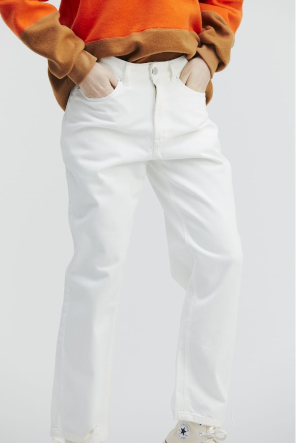 CALÇA JEANS CLASSICA - OFF WHITE