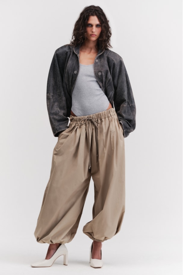 CALÇA OFF FORM - KHAKI