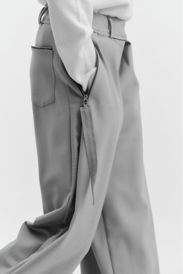 CALÇA ZIP - BEGE