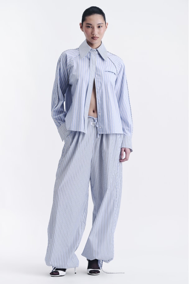 CAMISA EGG FIO TINTO - LISTRA AZUL OFF
