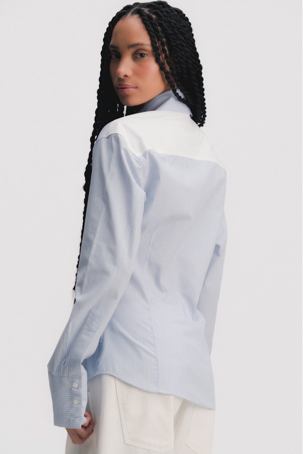 CAMISA LÓREM - LISTRADO AZUL