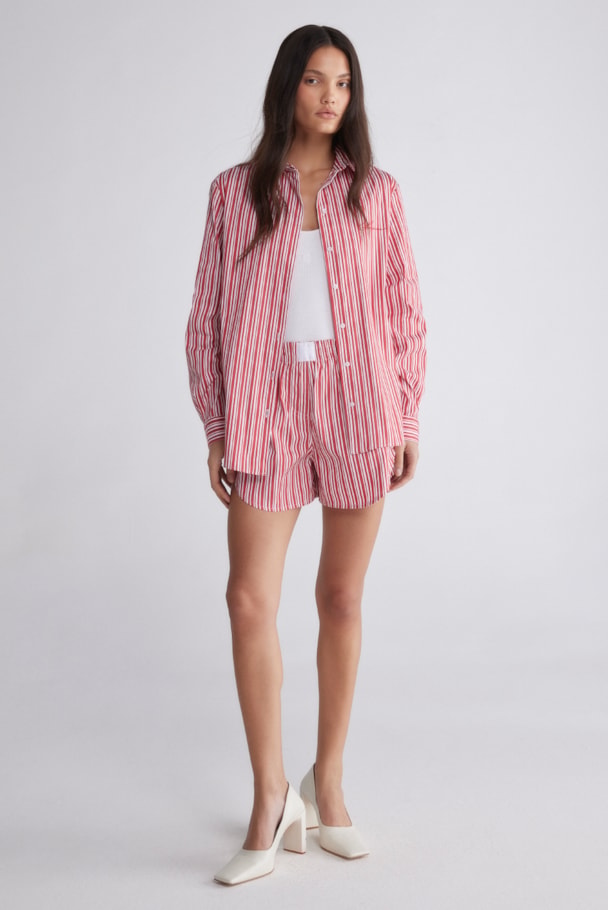 CAMISA NAVAL - LISTRADO VERMELHO