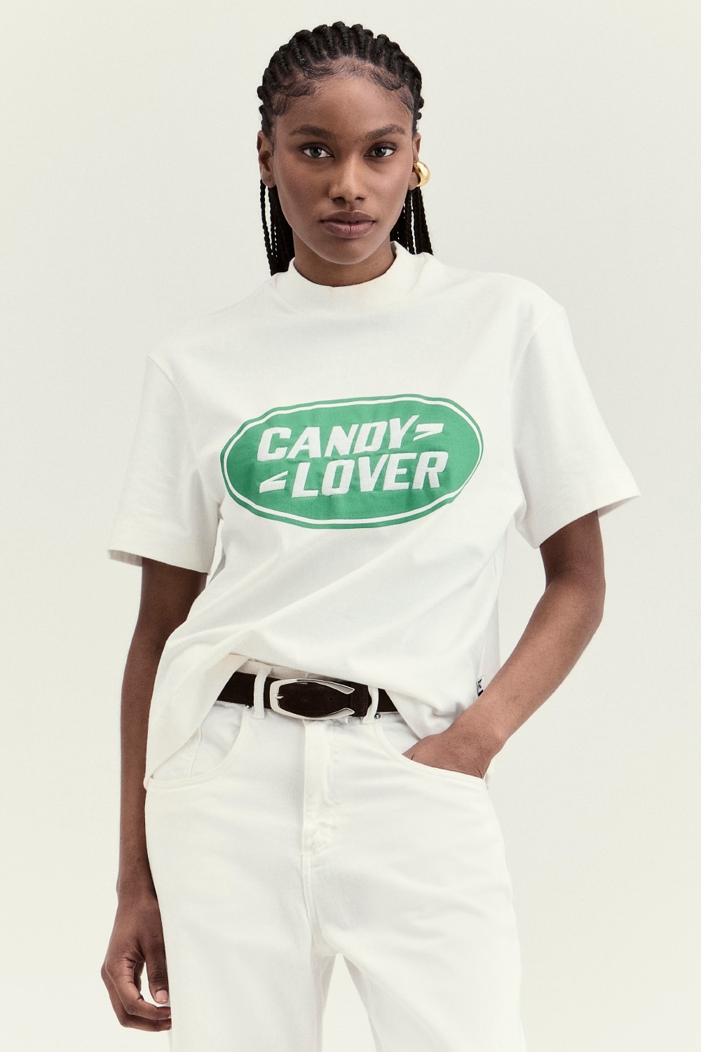 CAMISETA CANDY LOVER OFF WHITE FRNC | 10% OFF na Primeira Compra