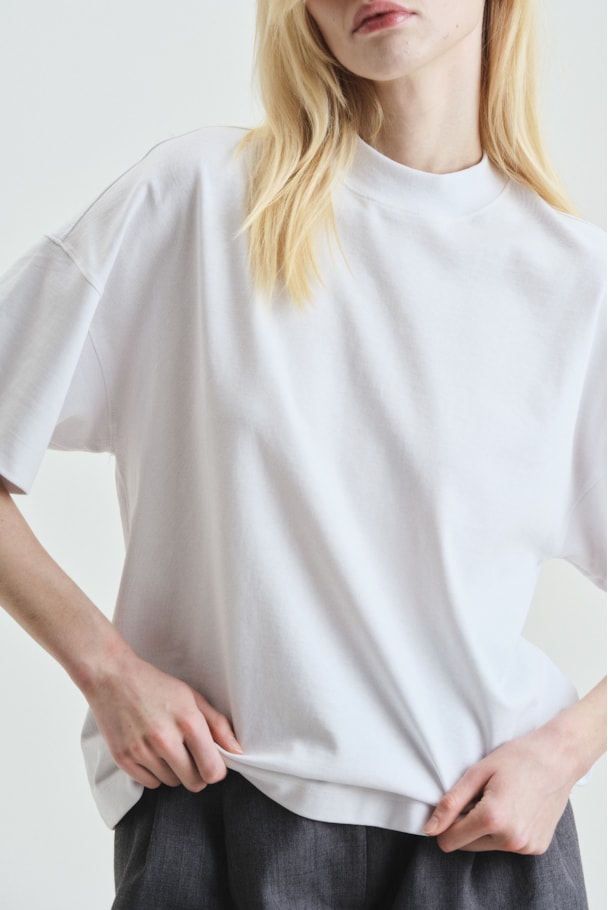 CAMISETA MANGA DUPLA PIMA - BRANCO
