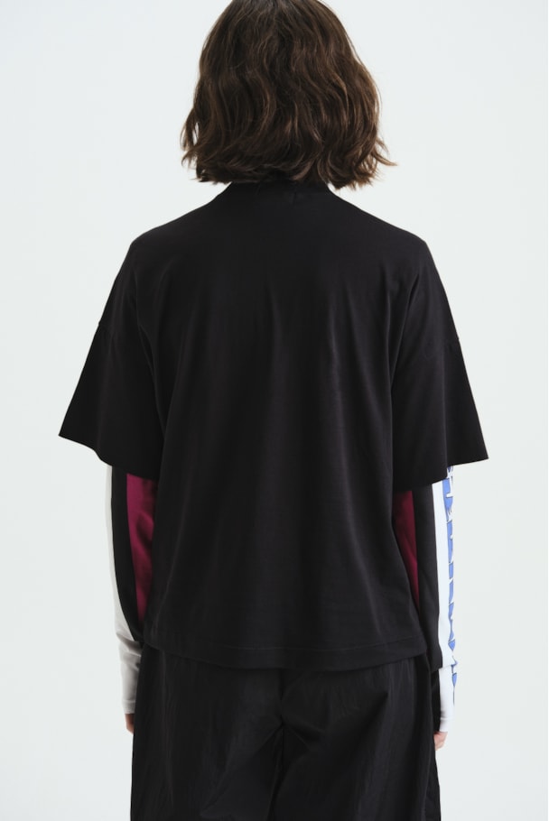 CAMISETA MANGA DUPLA PIMA - PRETO