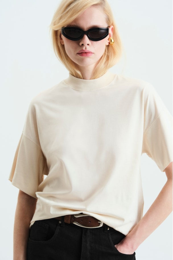 CAMISETA MANGA DUPLA PIMA - SAND