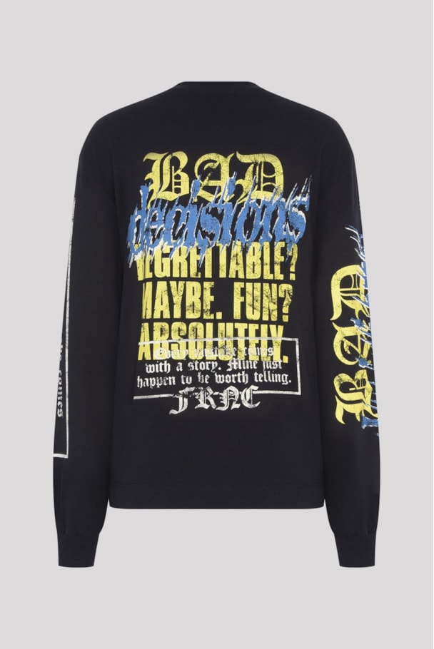 CAMISETA MANGA LONGA BAD - PRETO