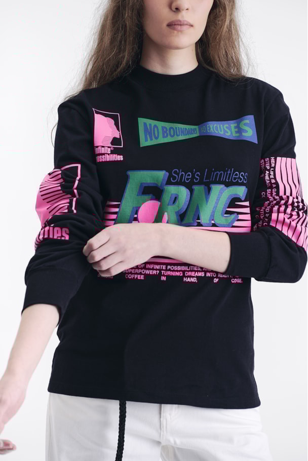 CAMISETA MANGA LONGA INFINITE - PRETO