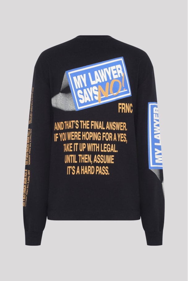 CAMISETA MANGA LONGA LAWYER - PRETO