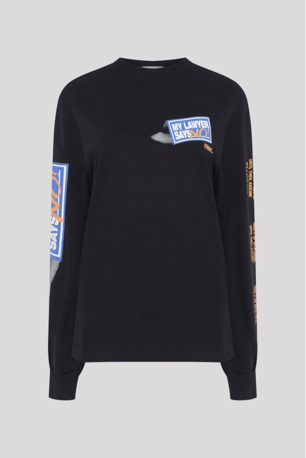 CAMISETA MANGA LONGA LAWYER - PRETO