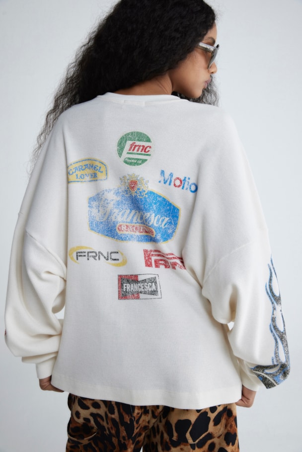 CAMISETA MANGA LONGA MOTION
                                 - OFF WHITE