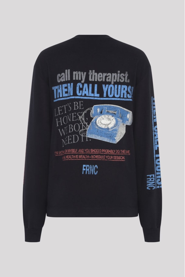 CAMISETA MANGA LONGA THERAPIST - PRETO