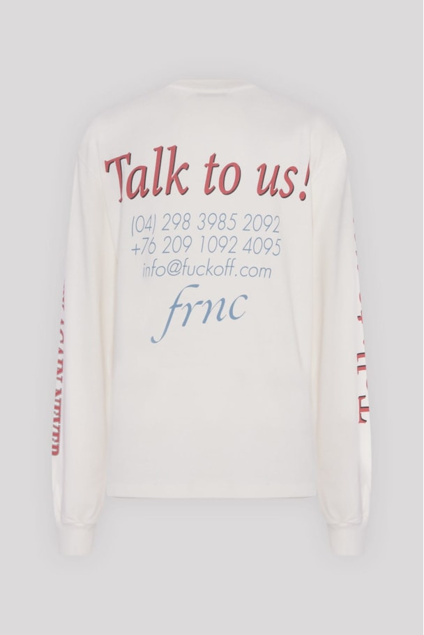 CAMISETA MANGA LONGA TRY AGAIN - OFF WHITE