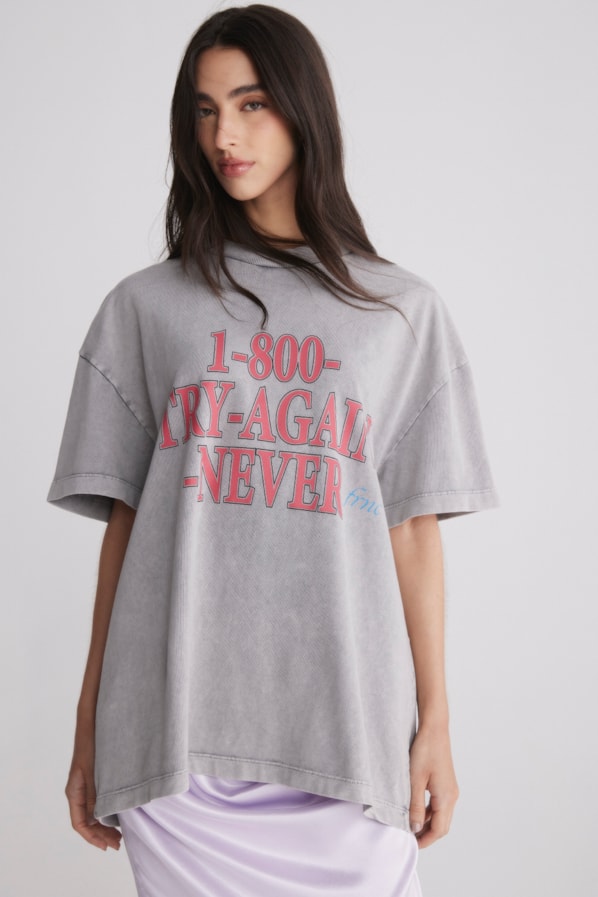CAMISETA MAX TRY AGAIN - GRAFITE