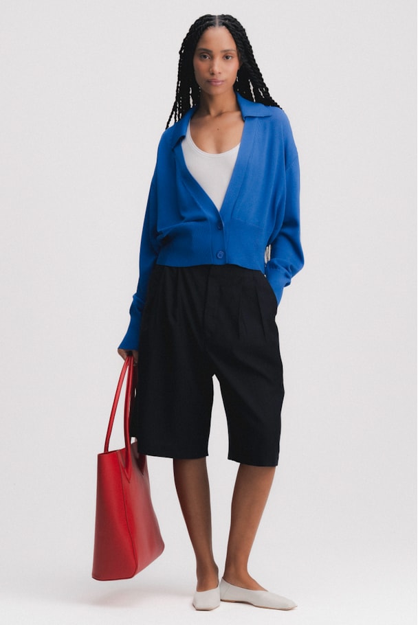 CARDIGAN TRICOT NIDO - BIC BLUE