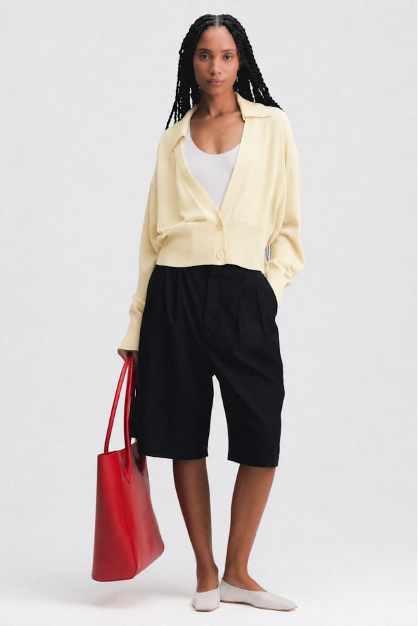 CARDIGAN TRICOT NIDO - MANTEIGA