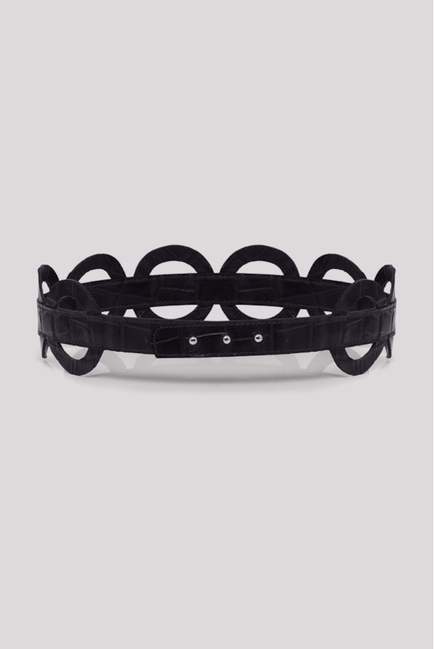CINTO ARCO  CROCO - PRETO