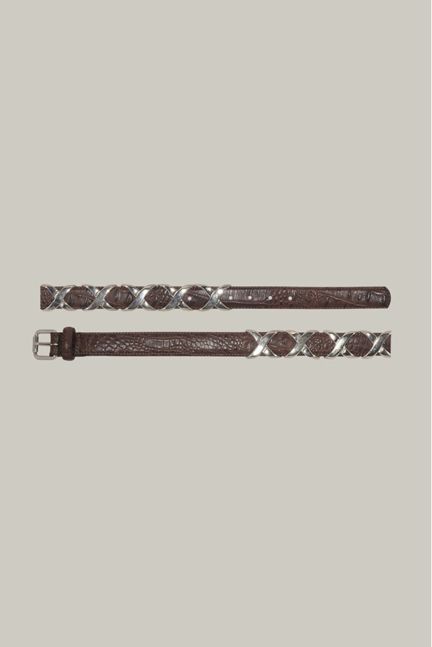 CINTO METAL X - MARROM