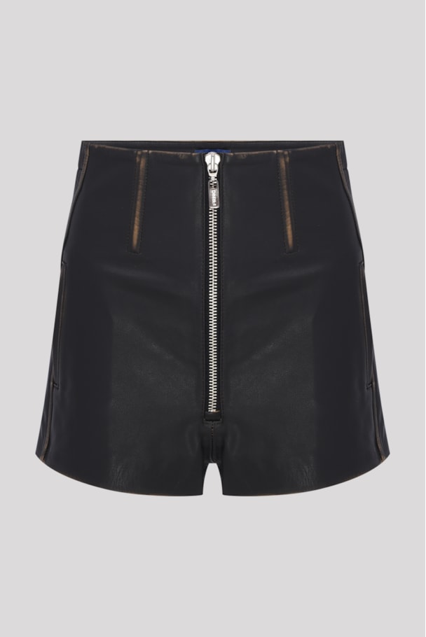 HOT PANTS COURO RIFT - PRETO