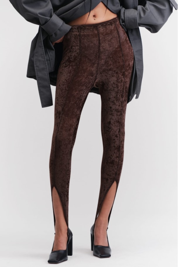 LEGGING VELOUR - MARROM