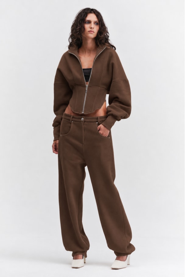 MOLETOM CORSET NOR - MARROM