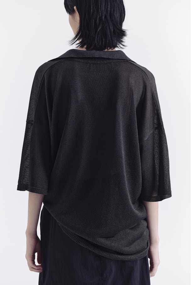 POLO TRICOT - MARROM