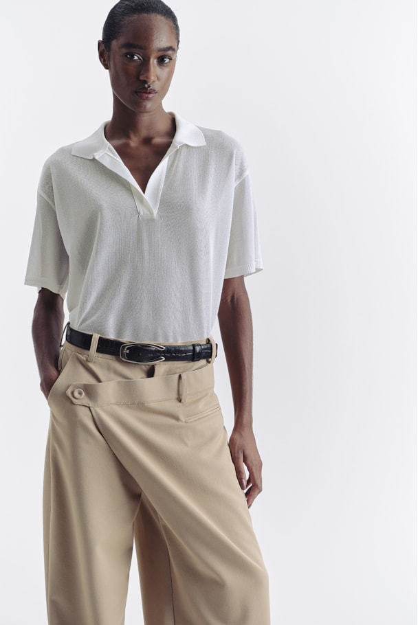 POLO TRICOT - OFF WHITE