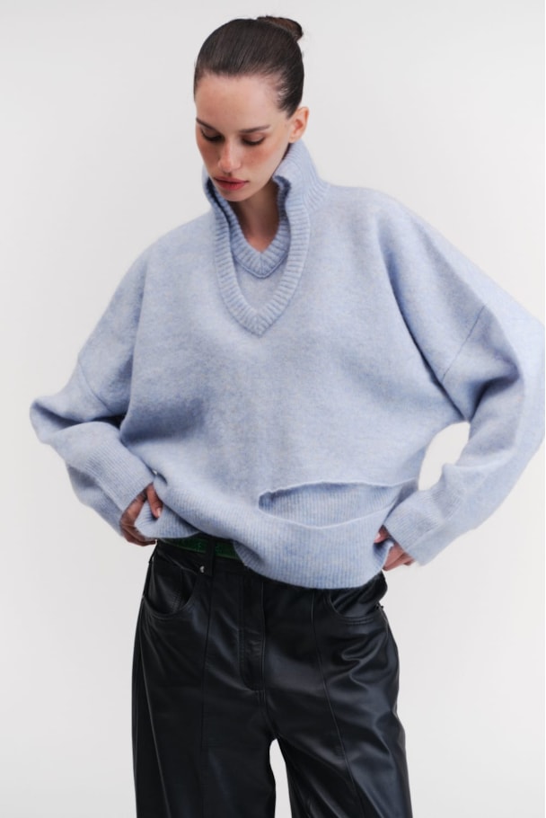 PULLOVER OVERSIZED FRNC - AZUL BEBE