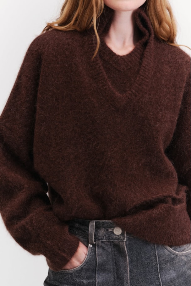 PULLOVER OVERSIZED FRNC - MARROM