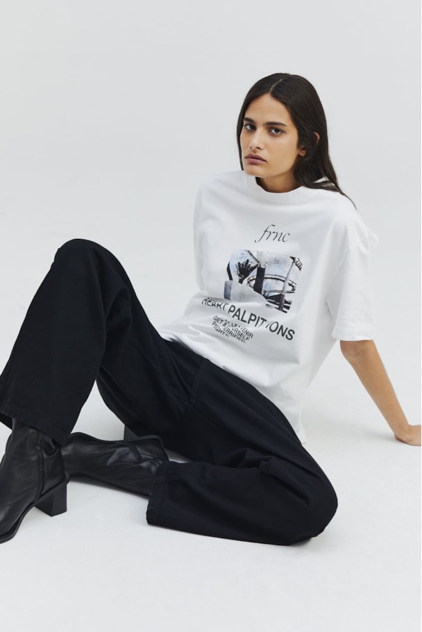 T SHIRT HEART PALPITATIONS - OFF WHITE