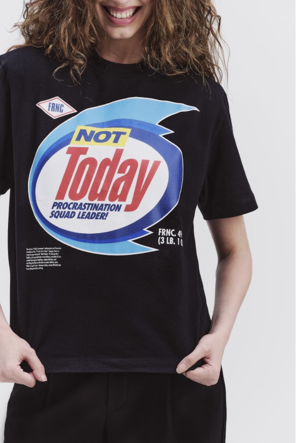 T SHIRT NOT TODAY - PRETO