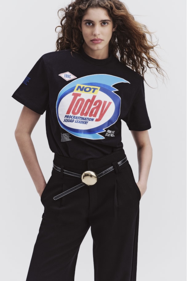 T SHIRT NOT TODAY - PRETO