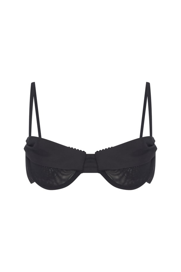 TOP SATIN - PRETO