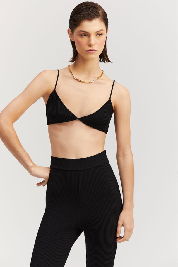 TOP TRICOT BASICO - PRETO