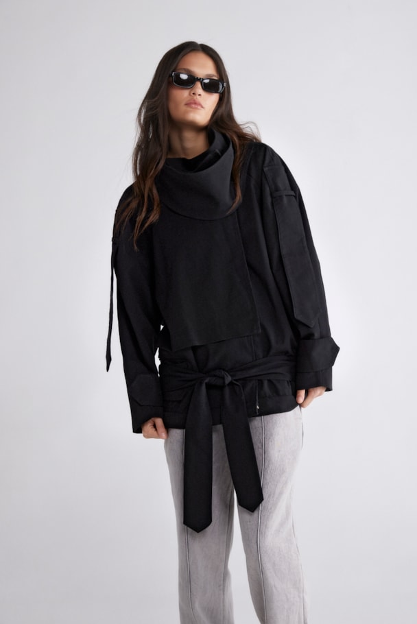 TRENCH COAT TRAÇO - PRETO