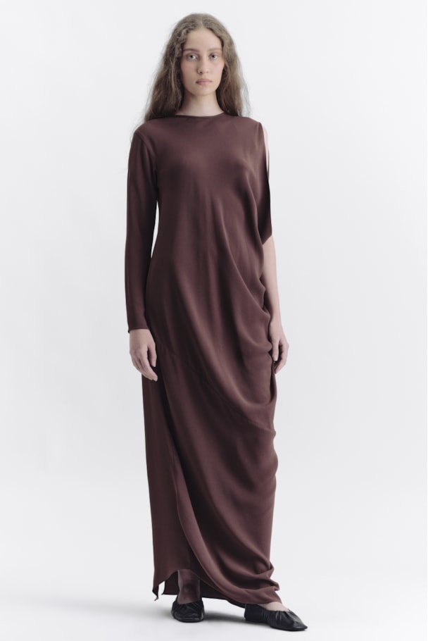 VESTIDO ASSIMÉTRICO NOOK - MARROM