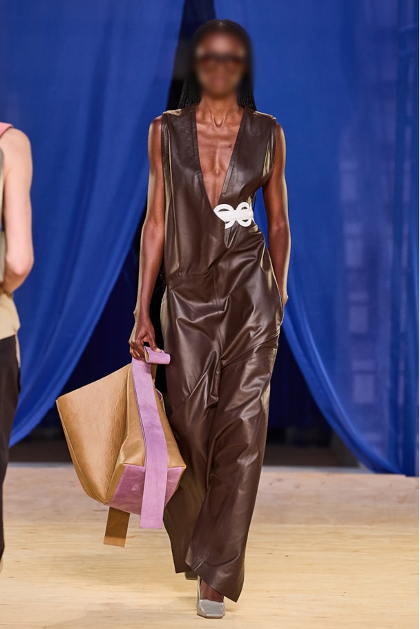 VESTIDO DEGAGE COURO FS - CAFE